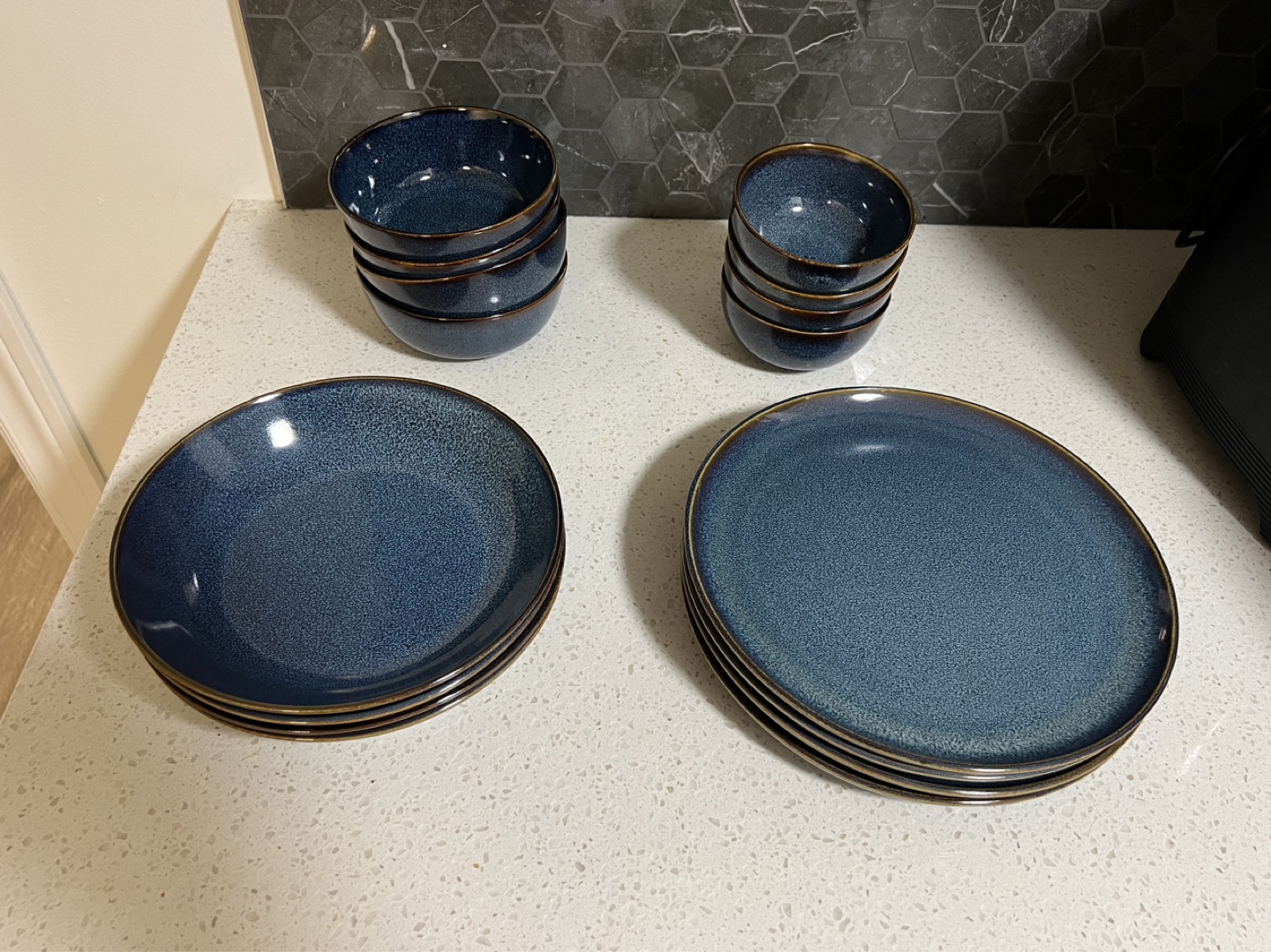 Blue Dinnerware Set (4 of each)