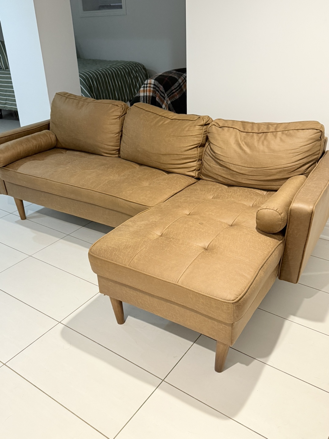 Brown Leather Sectional Sofa