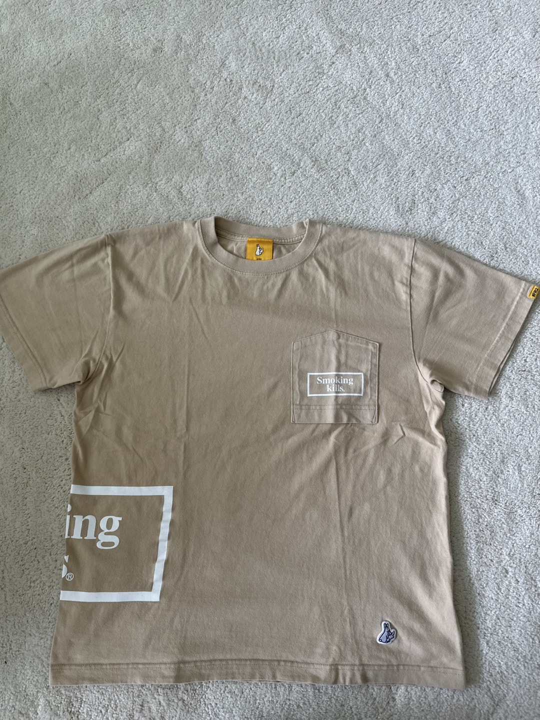 FR2 Smoking Kills Beige T-Shirt
