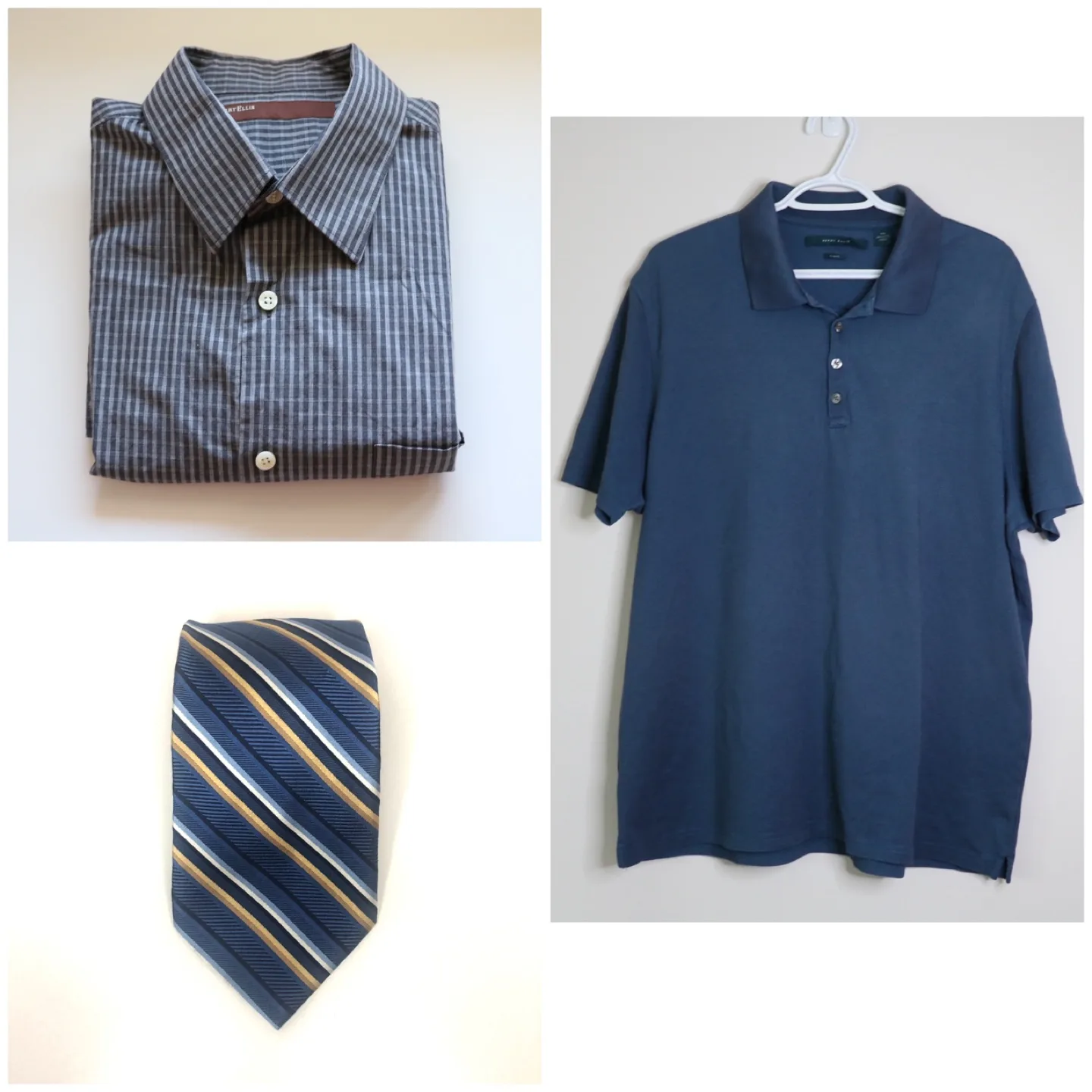 Perry Ellis Men's Dress Shirt, Polo Shirt and Free Tie Bundle thumbnail