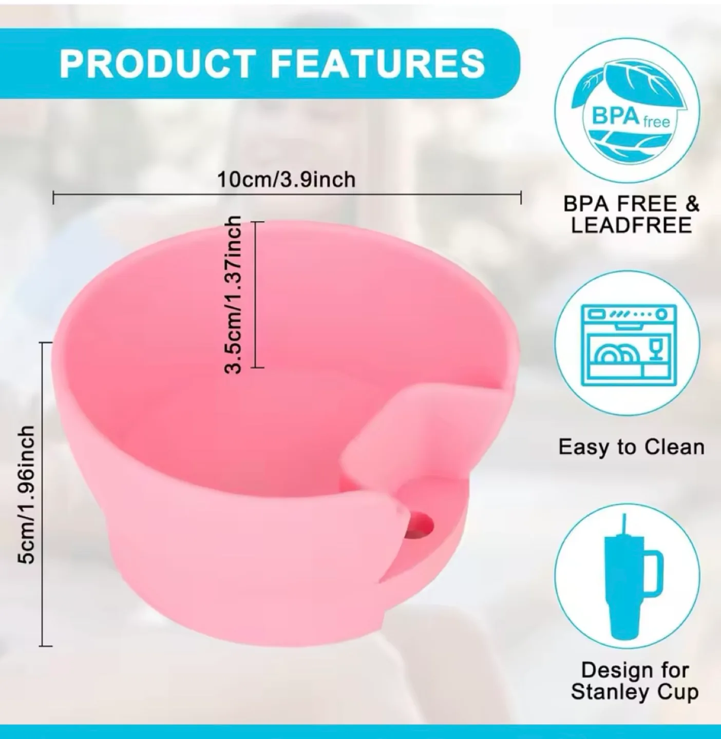 New! Stanley mug snack cup and straw covers accessories image indicator(4)