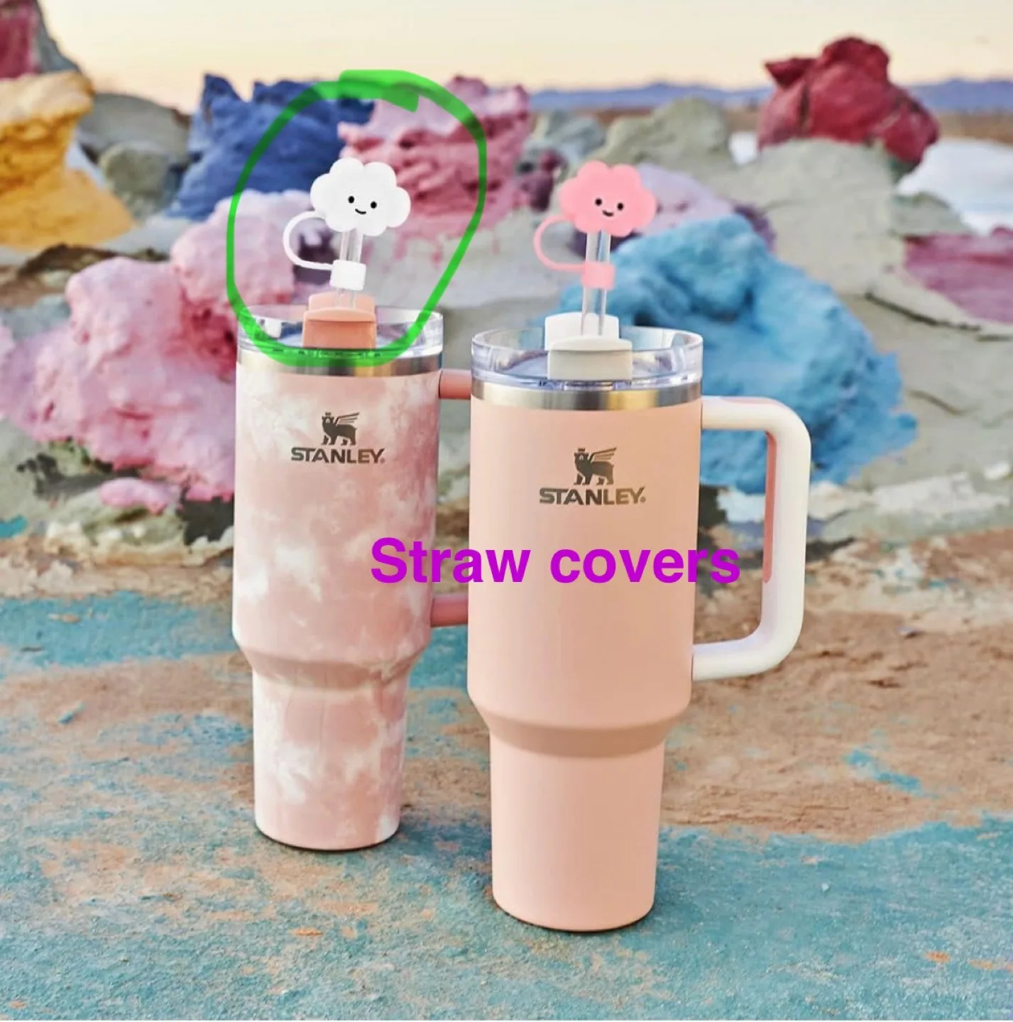 New! Stanley mug snack cup and straw covers accessories image indicator(2)