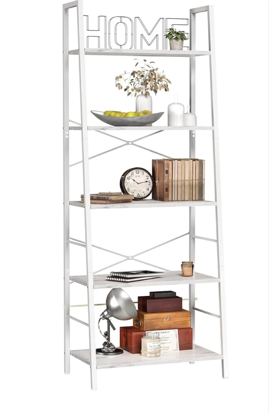 Five-Tier Ladder Shelf - White image indicator(2)