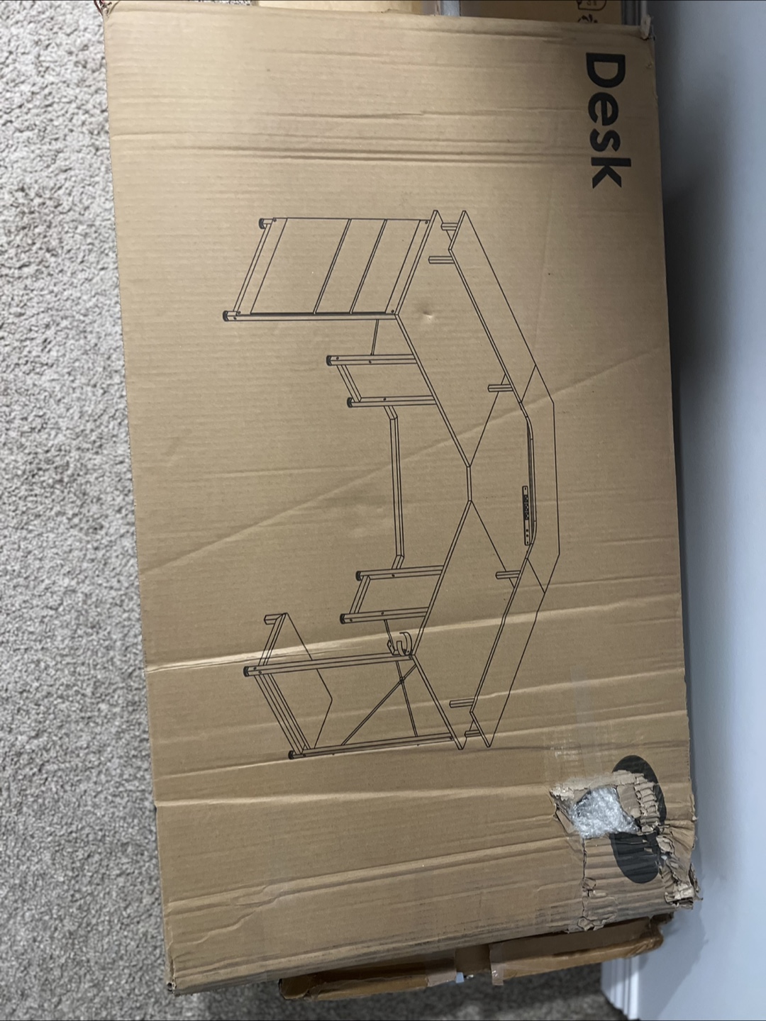 Flrrtenv L-Shaped Gaming Desk with LED Lights