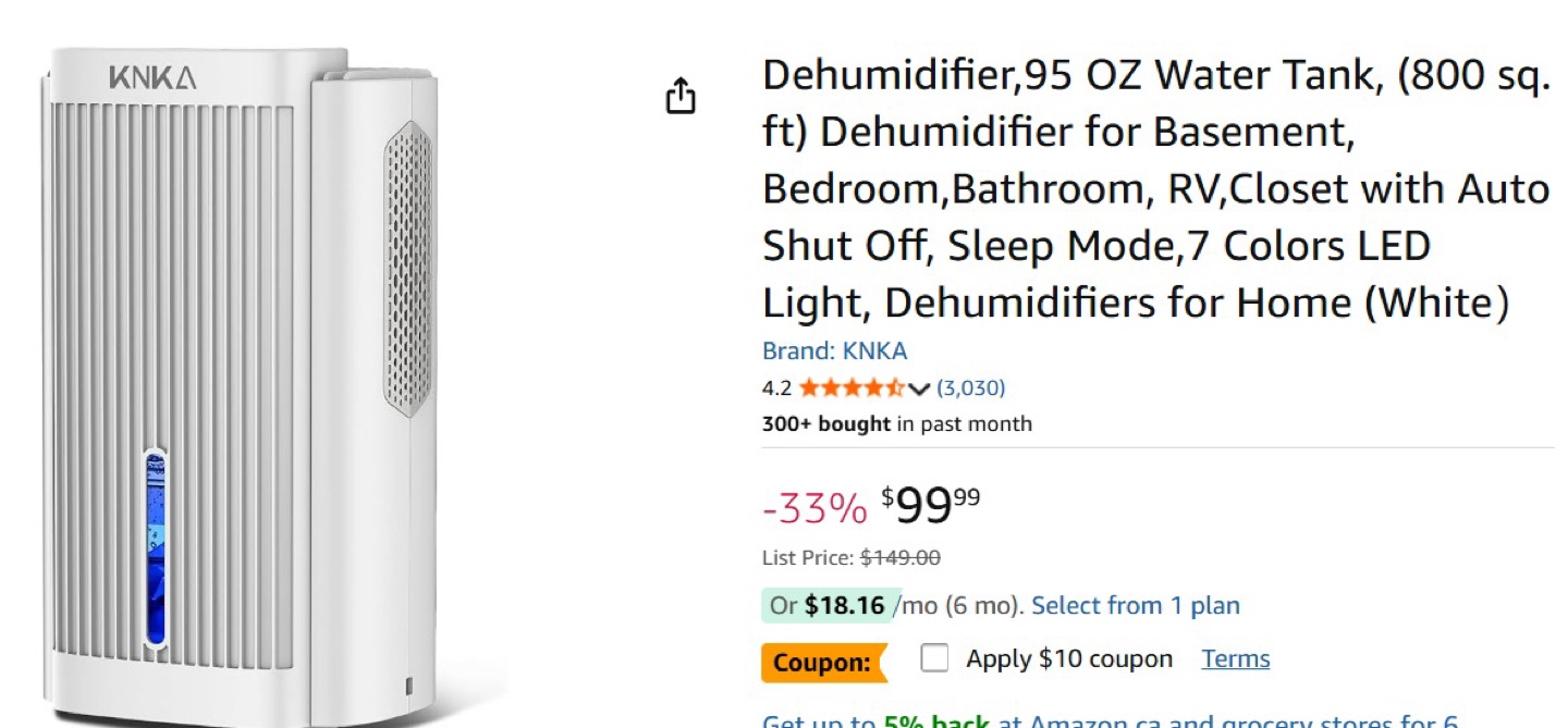 KNKA Dehumidifier - Model CS06 - photo 3