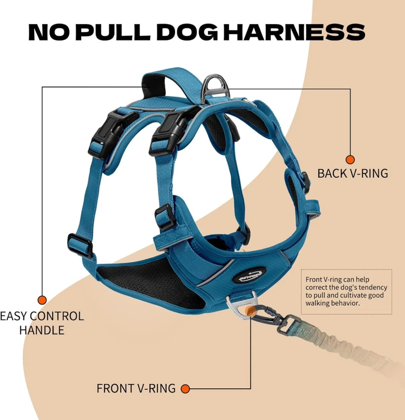 💚💚💚Beyfir Adjustable Pet Harness - Teal image indicator(6)