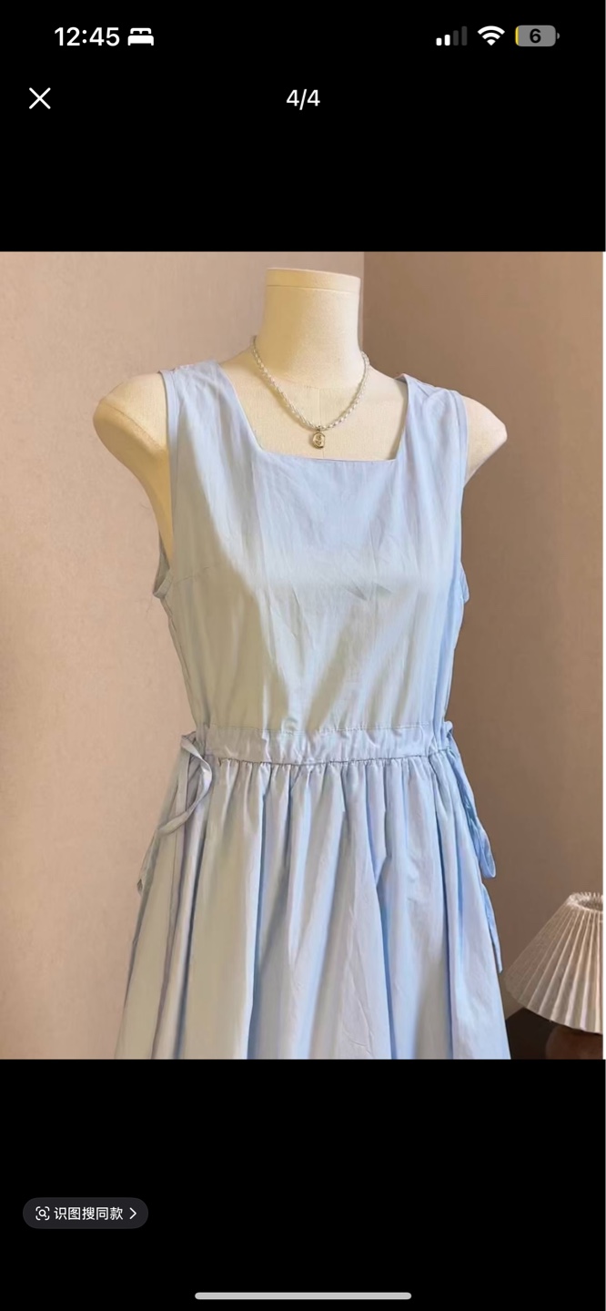 Light Blue Summer Dress with Side Ties - photo 2