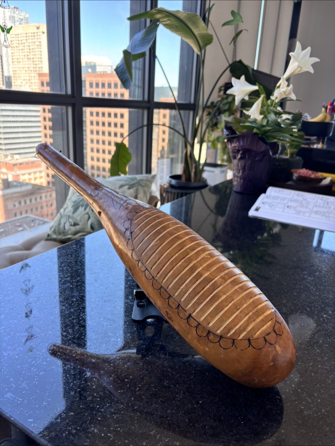 Unique Hand-Carved Percussion Instrument