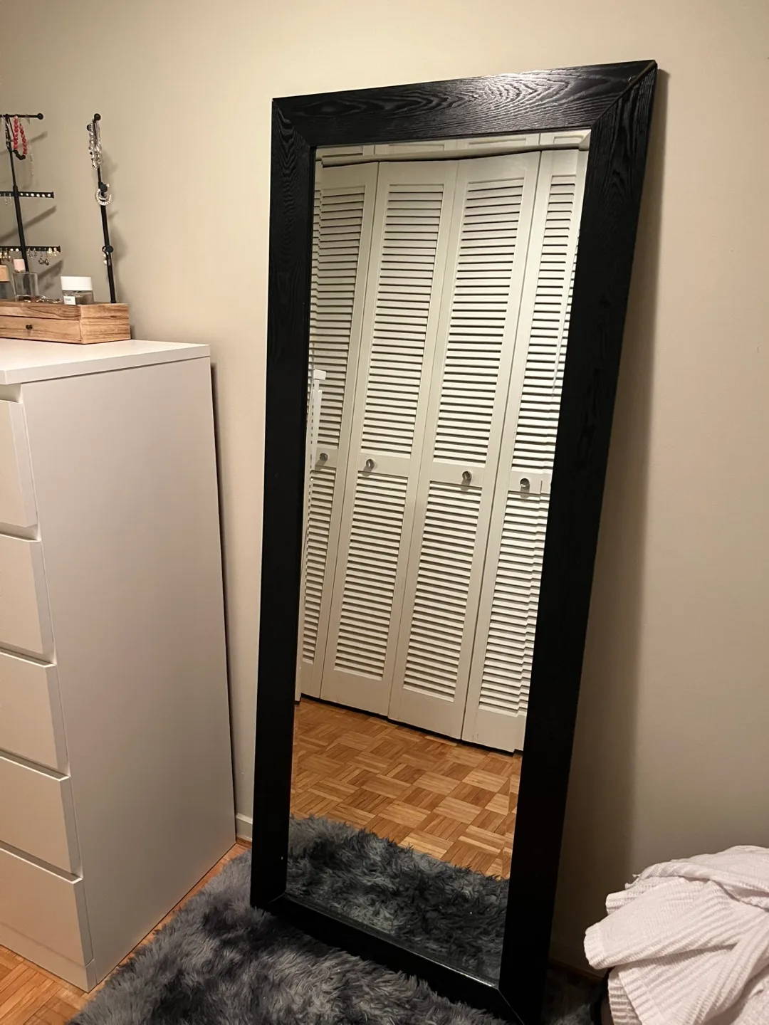 Full-Length Brown Frame Mirror