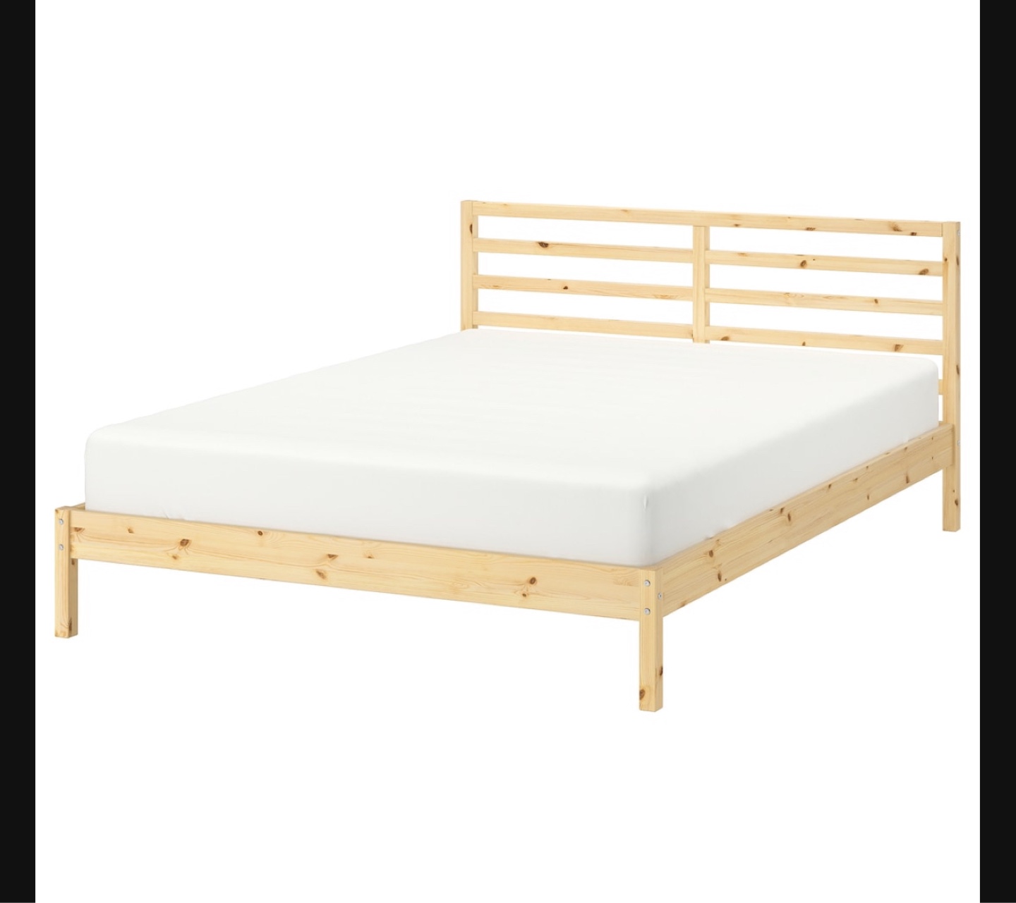 Double Bed Frame with Headboard with comfortable mattress