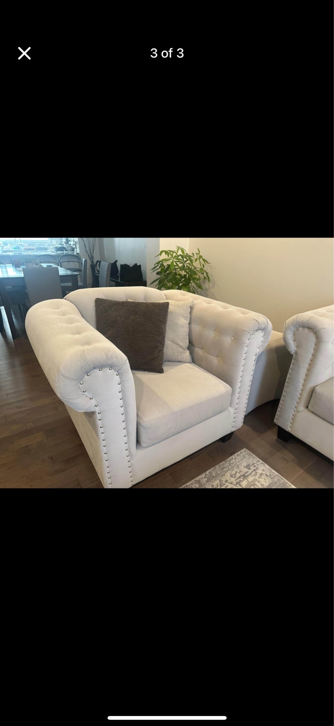 Light Grey Sofa Set - photo 2