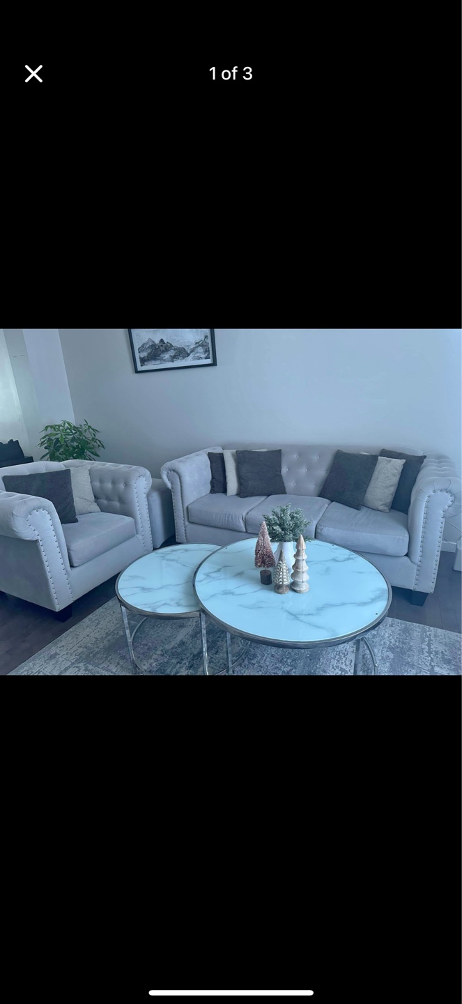 Light Grey Sofa Set - photo 3