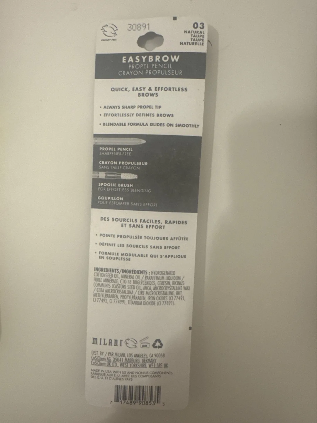 Milani Easybrow Automatic Eyebrow Pencil - Natural Taupe image indicator(2)
