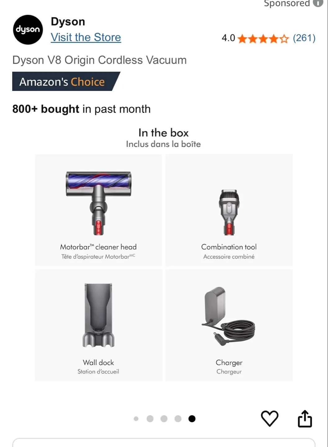 💛 Dyson V8 Origin Cordless Vacuum image indicator(2)