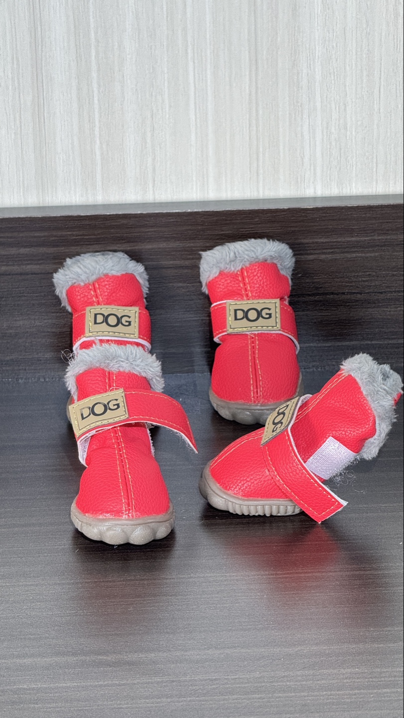 Small Dog Boots, Pink, Size XS, 4 Pack - photo 2
