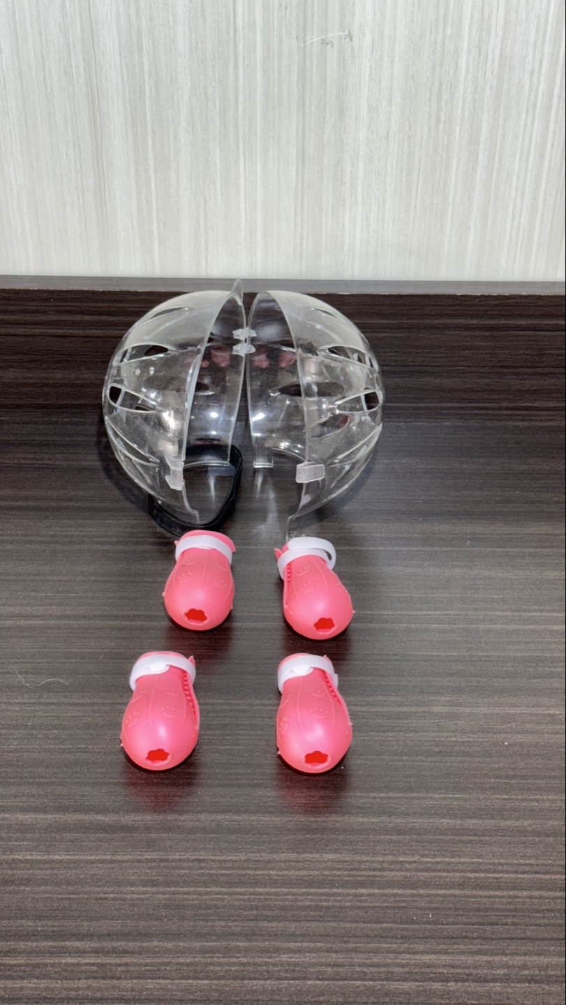 Pet Grooming Kit - Pink Paws and Clear Helmet