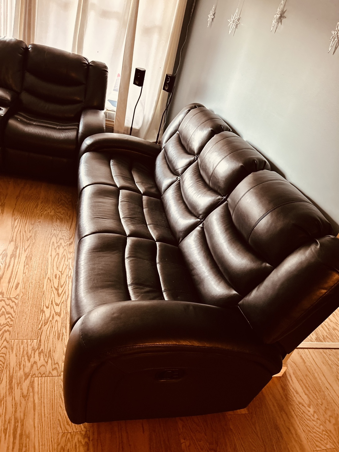 Brown Leather Recliner Sofa Set