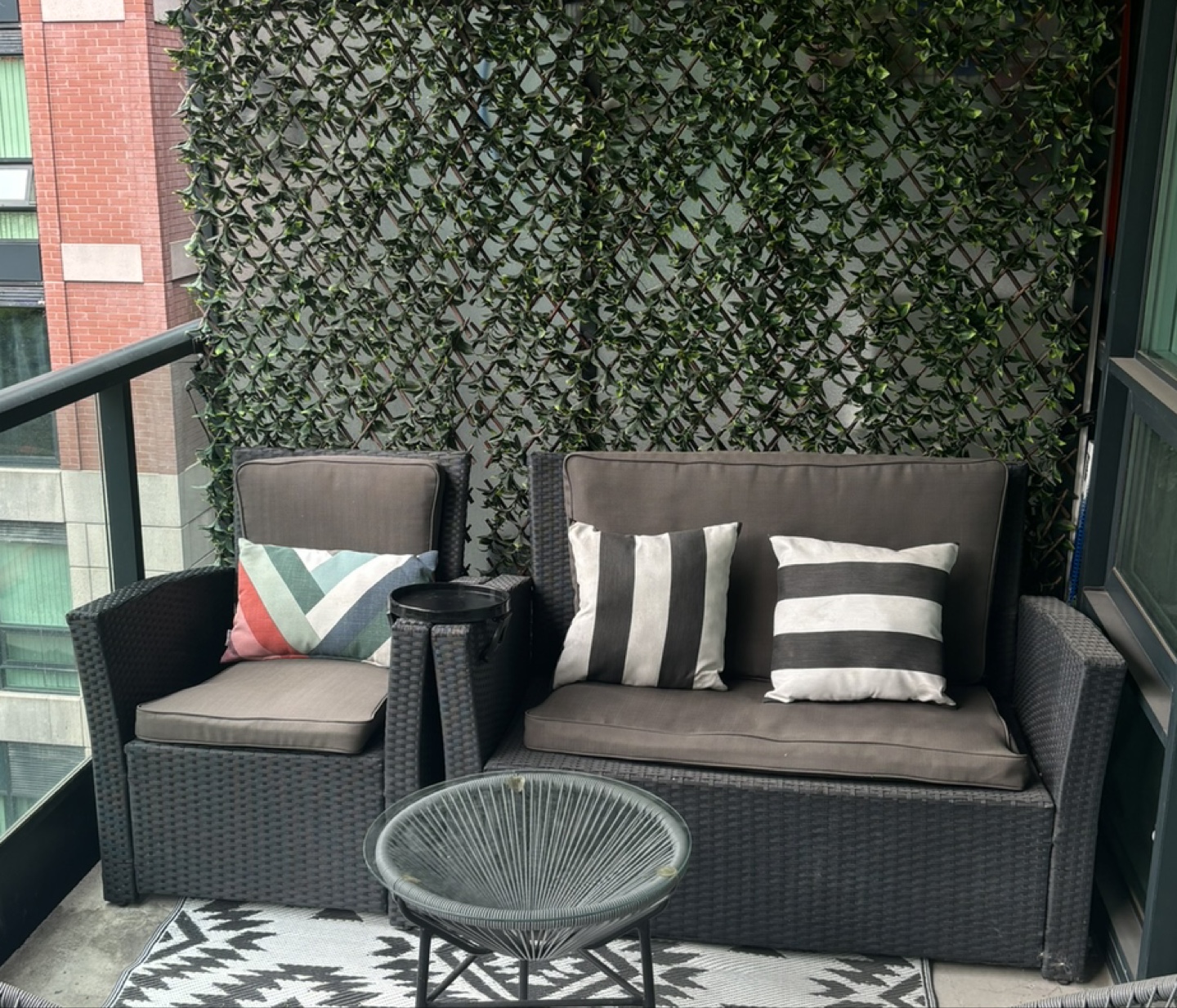 Outdoor Patio Conversation Set - 1 Love Seat & 1 Chair