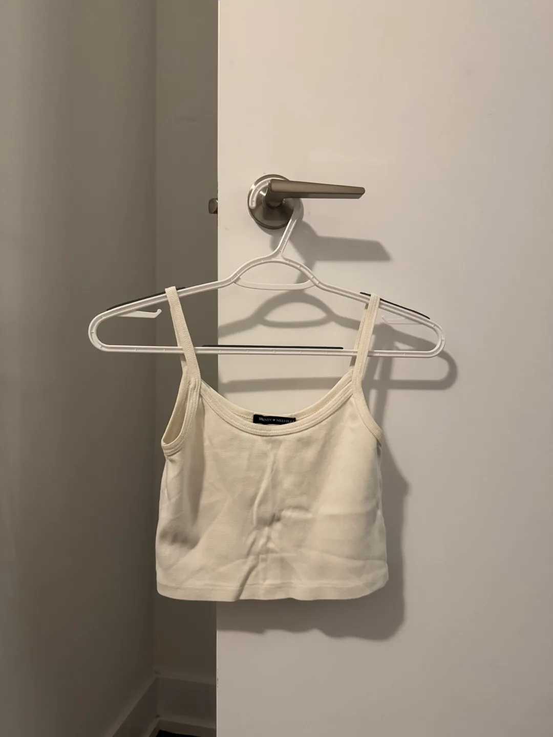 Brandy Melville White Crop Tank Top thumbnail