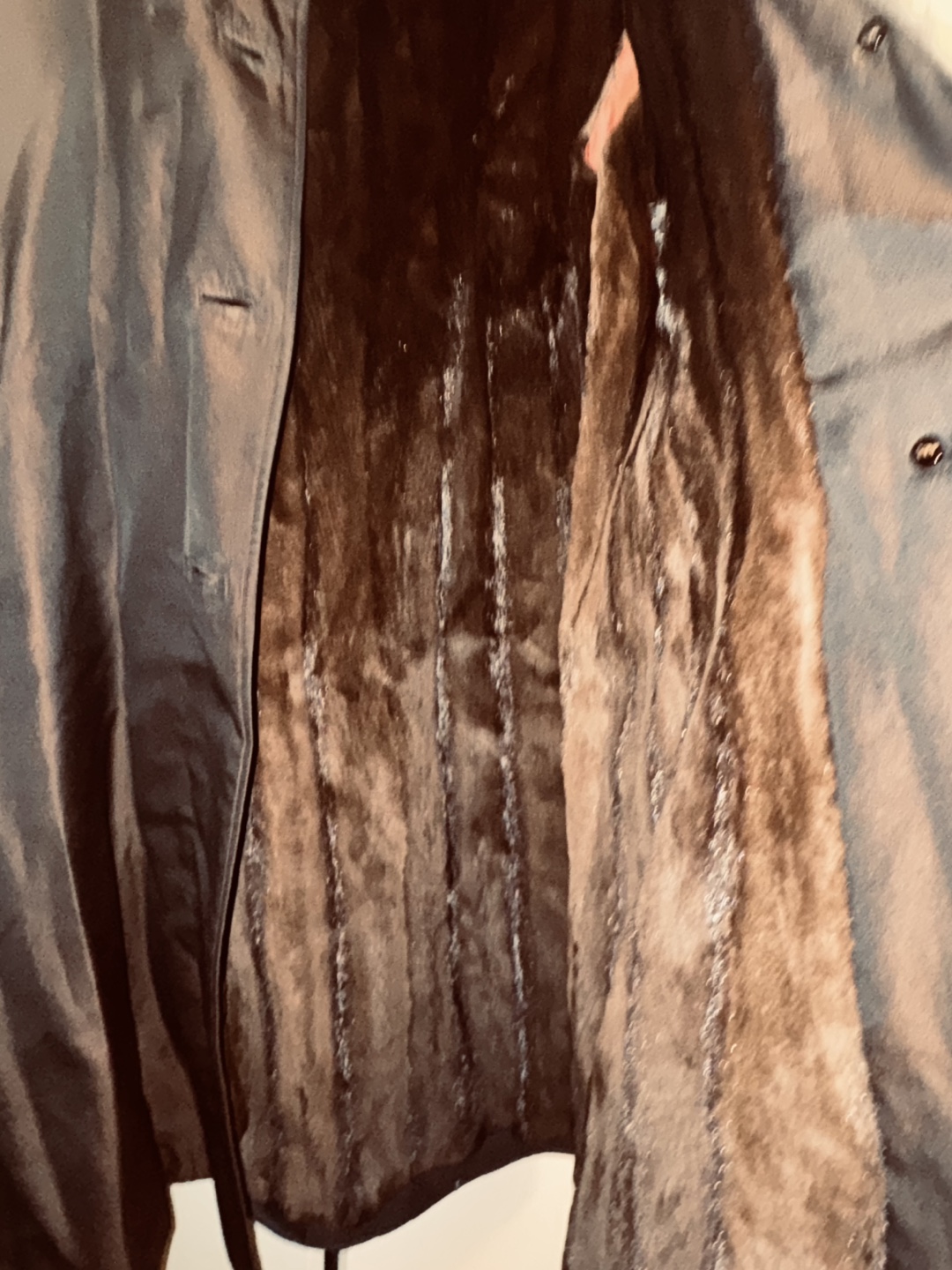 Vintage Brown Fur lined raincoat  Coat - photo 4