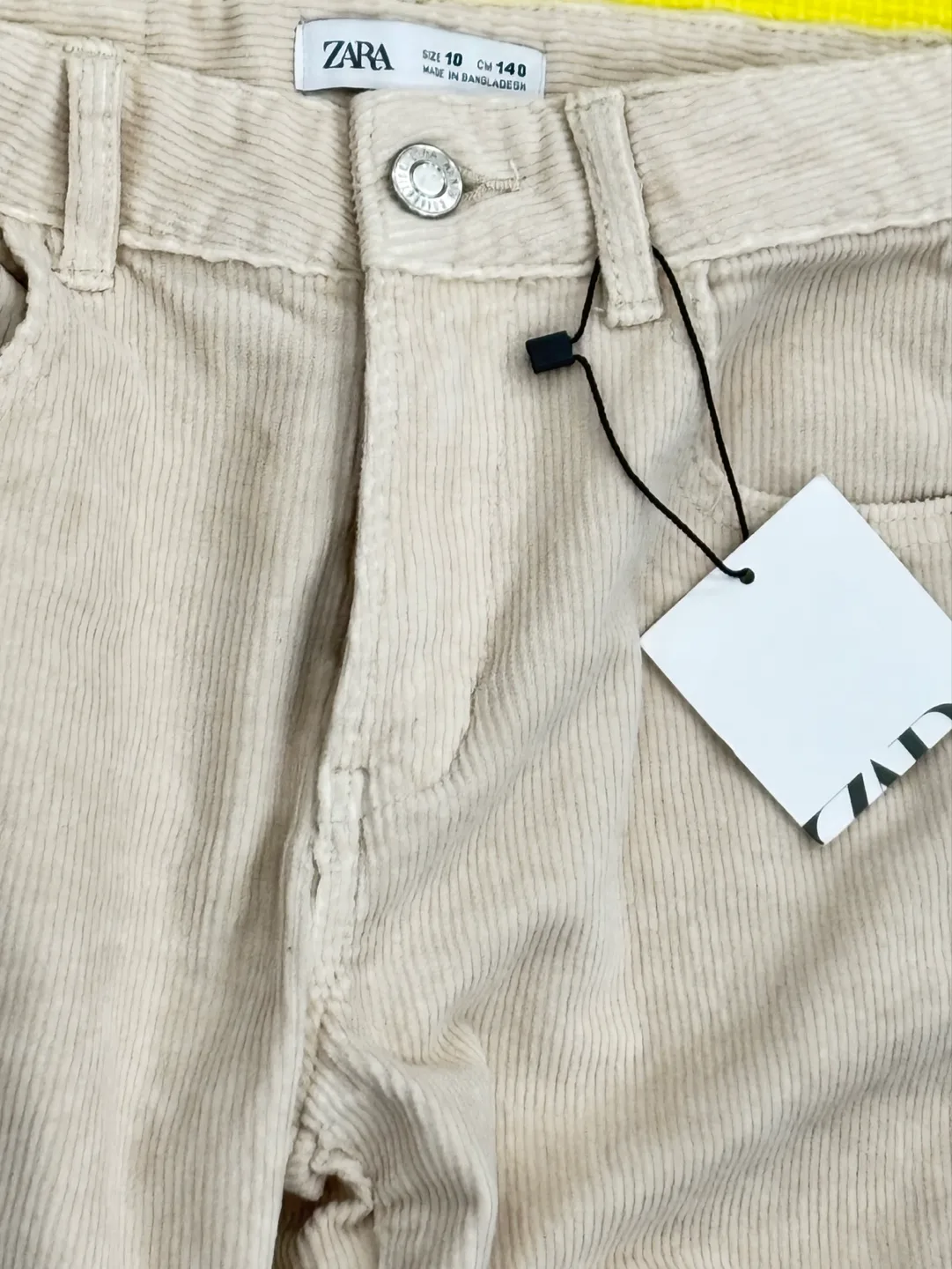 Zara Kids Girls Cream Corduroy Flare Jeans Size 10 image indicator(2)