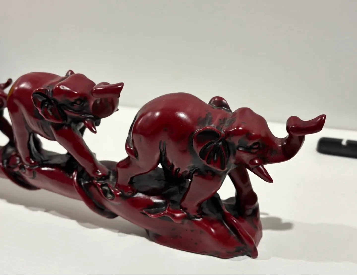 Five Elephants Walking on a Log Figurine image indicator(2)