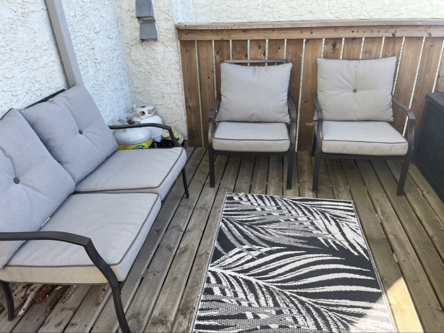 3-Piece Outdoor Patio Conversation Set