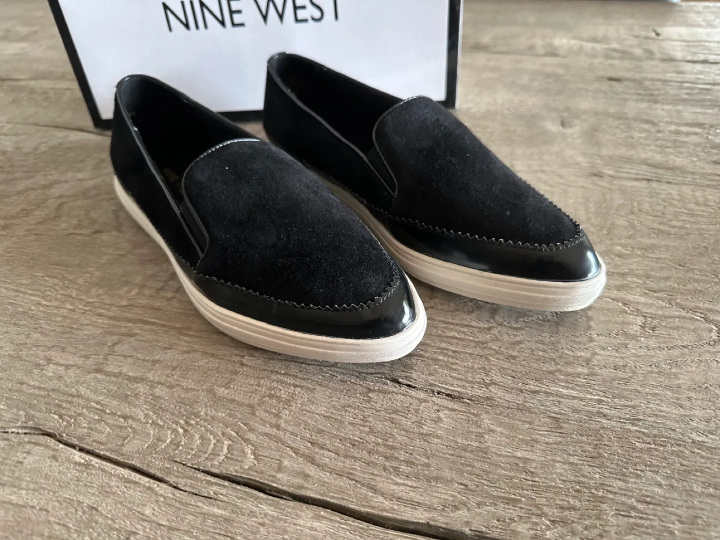 Nine West Black Suede Slip-on Sneakers