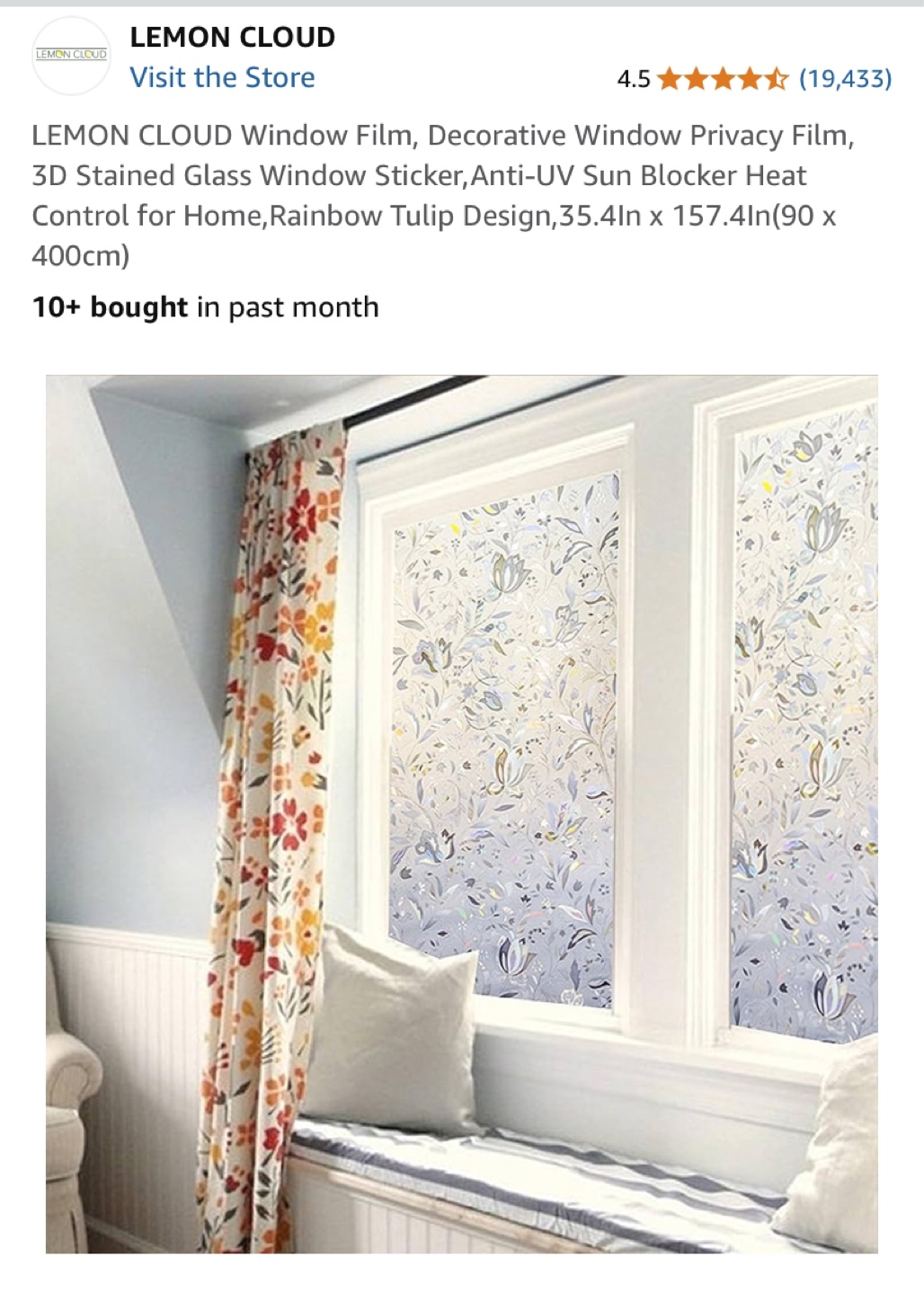 LEMON CLOUD Rainbow Tulip Window Film - photo 3