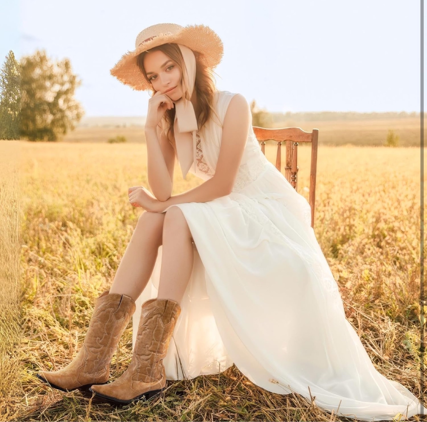 NEW! SheSole Ladies Wide Calf Western Cowgirl Boots - photo 2