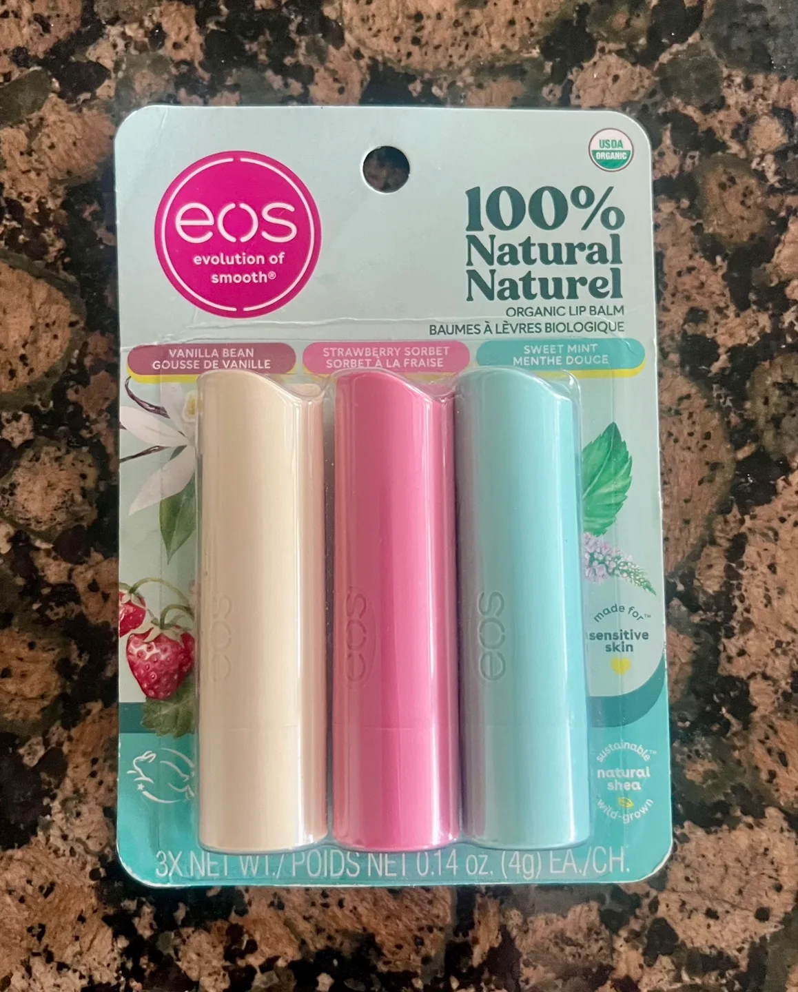 EOS 3-Pack 100% Natural Lip Balm thumbnail