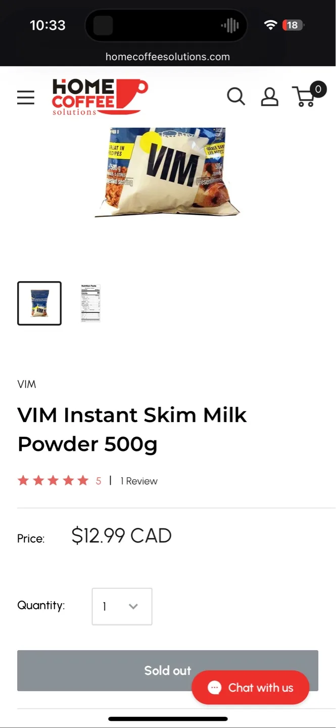 *New* $145 10x 5L (50 Litres) VIM Skim Milk Powder 500g image indicator(2)