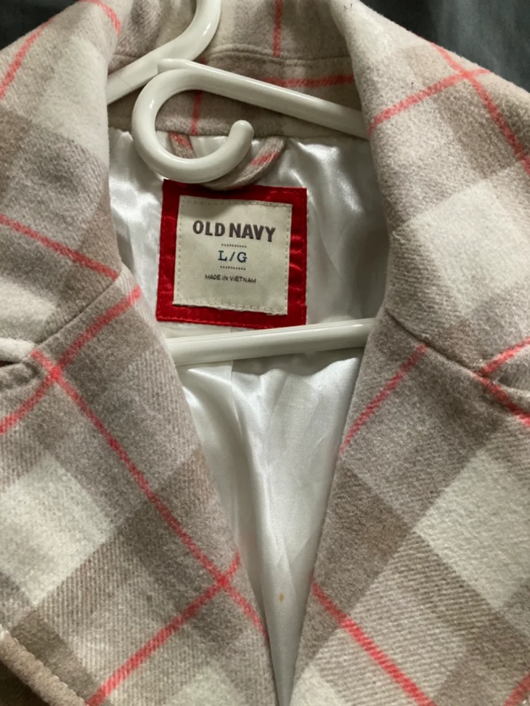 Old Navy Plaid Peacoat - Size L/G image indicator(2)