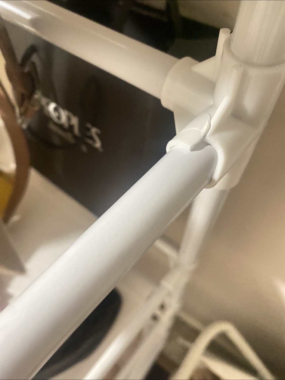 White Plastic Shoe Rack with Waterproof Fabric Shelves - photo 2
