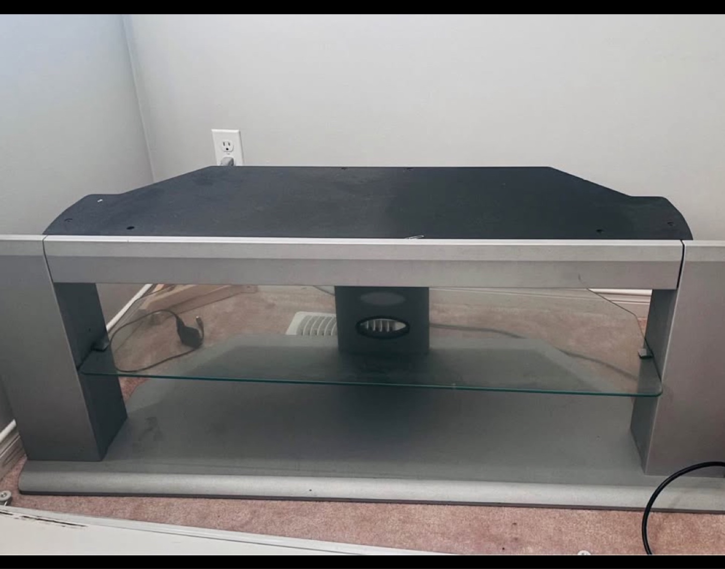 Corner TV Stand with Glass Shelf free - photo 2