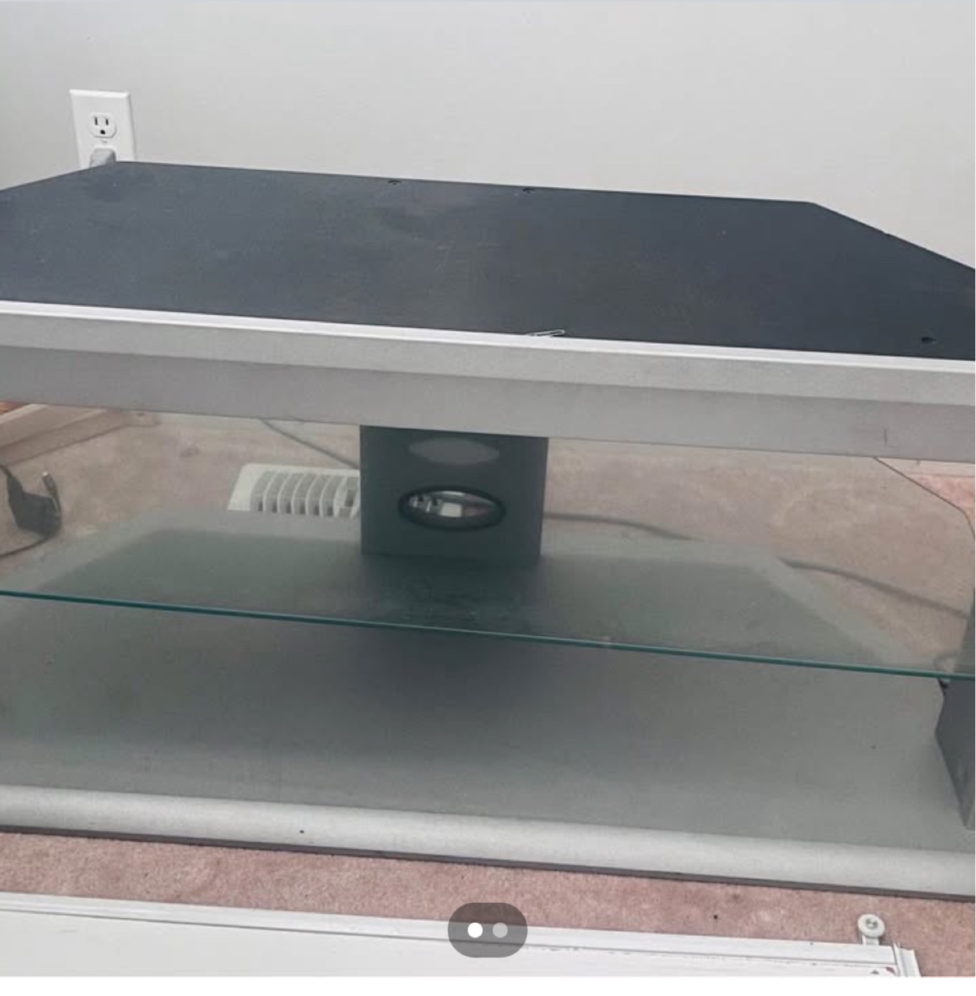 Corner TV Stand with Glass Shelf free
