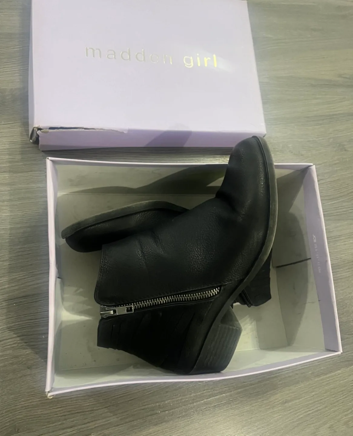 Moving sales - Madden Girl Black Ankle Boots thumbnail