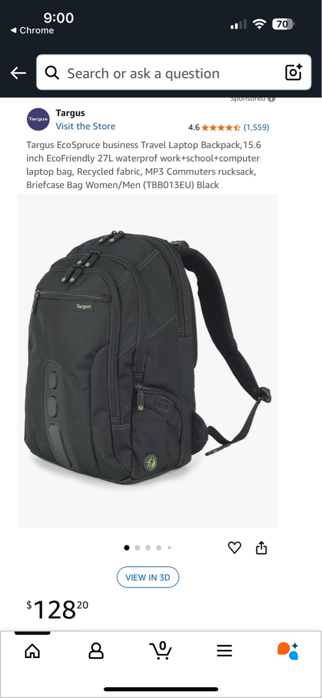 Targus EcoSprout 15.6 inch Laptop Backpack