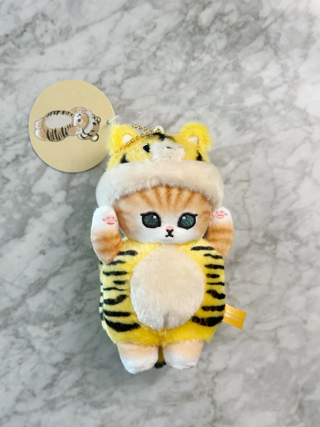 Mofusand Tiger Costume Plush Keychain thumbnail