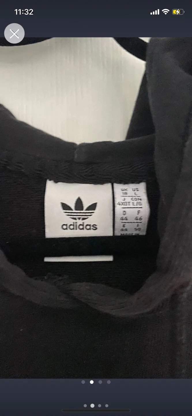 Adidas black hoodie size large image indicator(2)