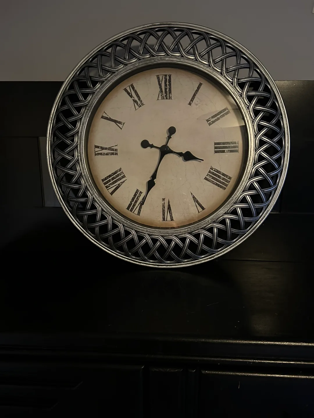 Elegant Oval Wall Clock with Roman Numerals thumbnail