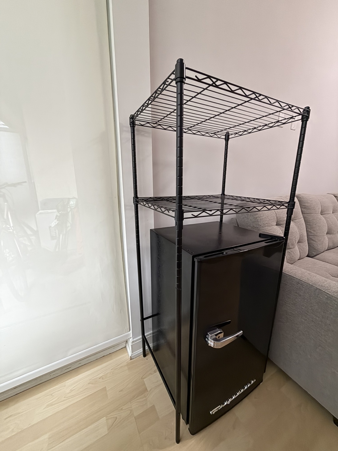 Bar shelves -  Black Metal 2-Tier Shelving Unit - photo 5