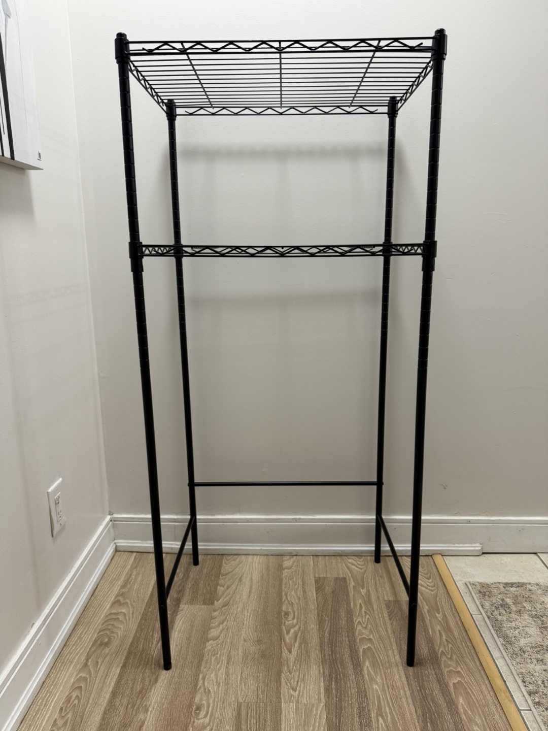 Bar shelves -  Black Metal 2-Tier Shelving Unit - photo 2
