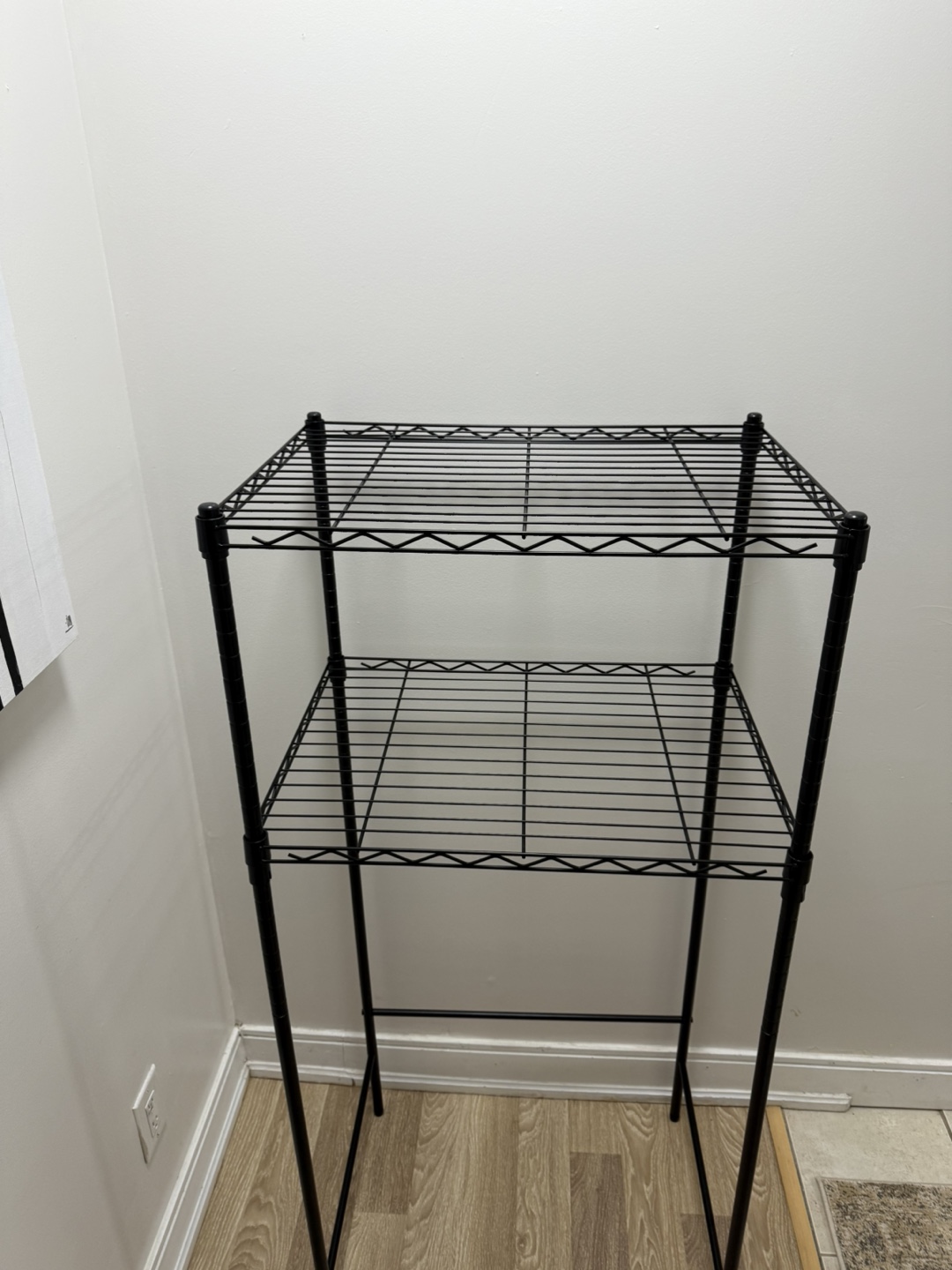 Bar shelves -  Black Metal 2-Tier Shelving Unit - photo 3