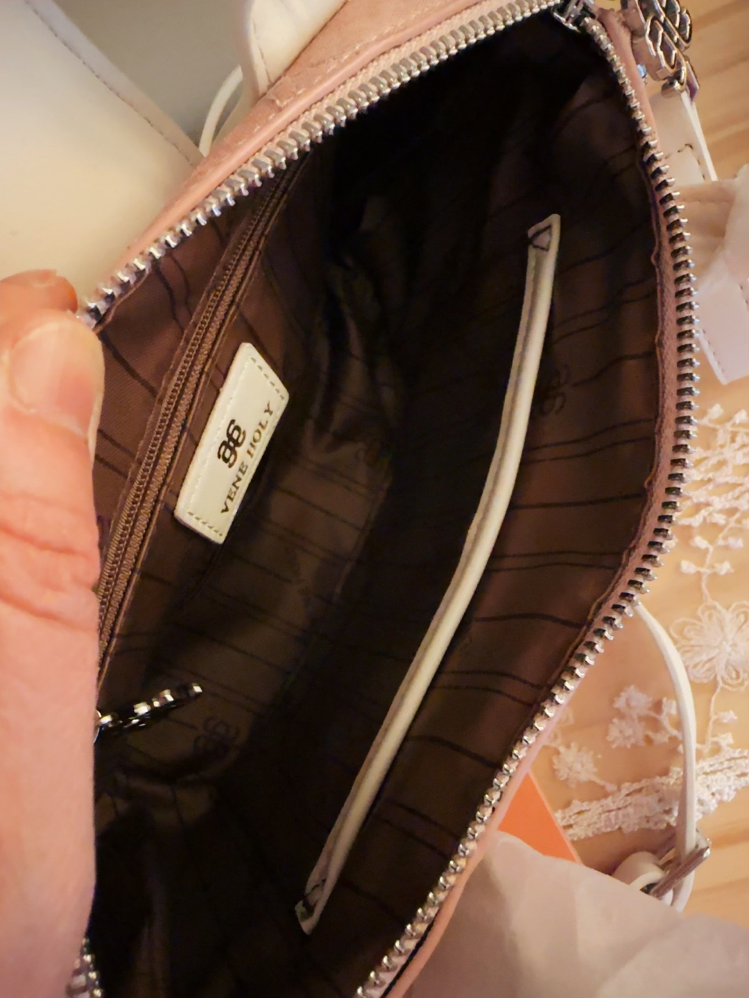 Vene Holy Quilted Mini Handbag - Dusty Rose - photo 5