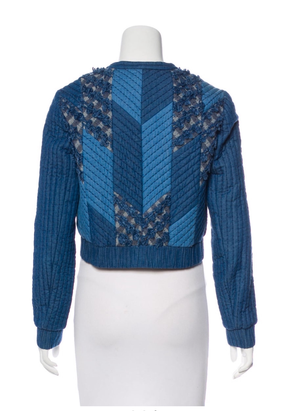 Rebecca Taylor Quilted Zip-Up Jacket - Size S-M - photo 3