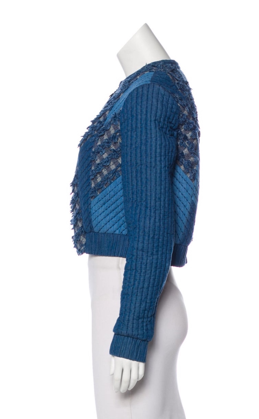 Rebecca Taylor Quilted Zip-Up Jacket - Size S-M - photo 2