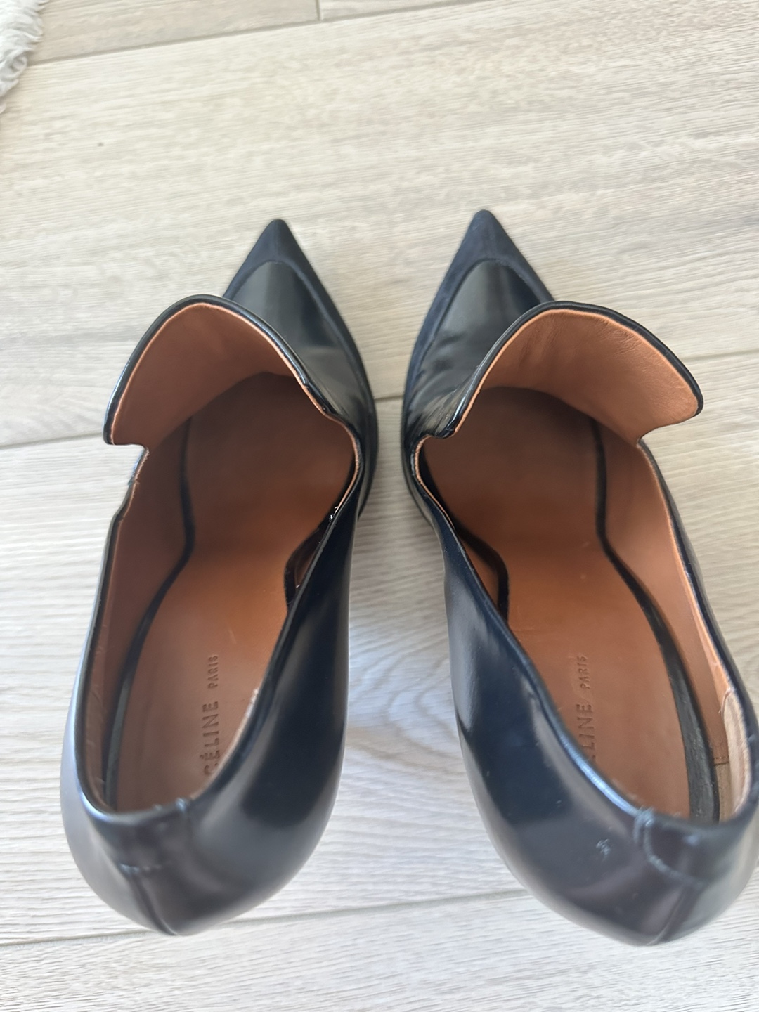 Celine Black Leather & Suede Pointed-Toe High Heels - photo 3