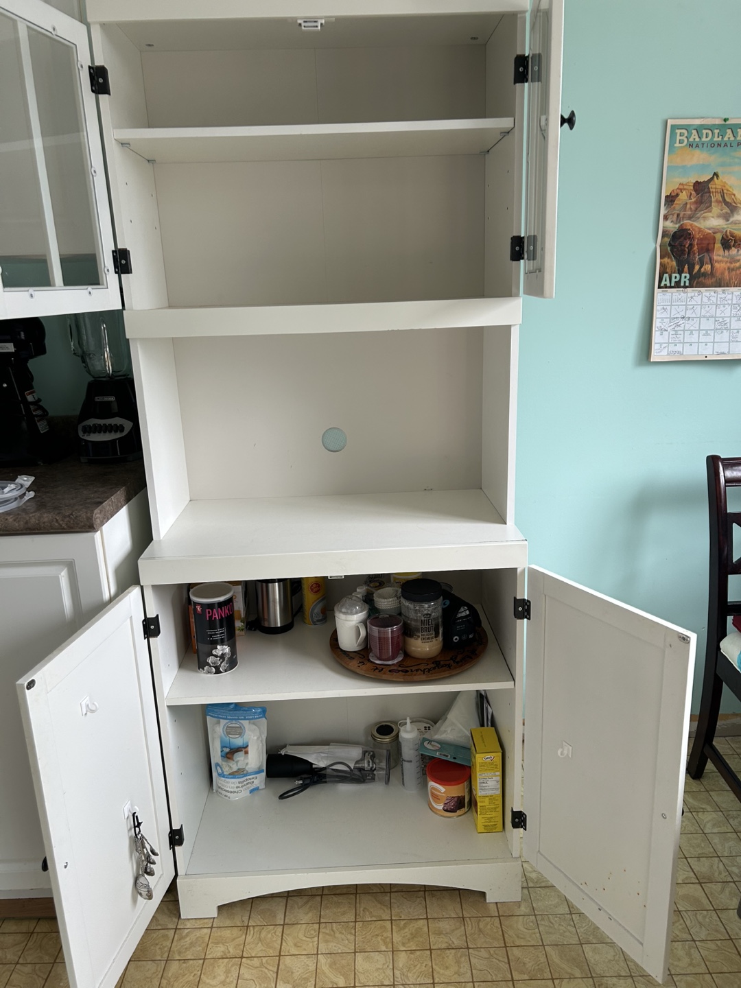 White Kitchen Pantry Cabinet - photo 2
