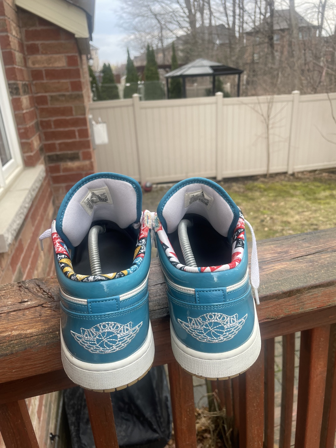 Blue & white Jordan 1 Lows - photo 2
